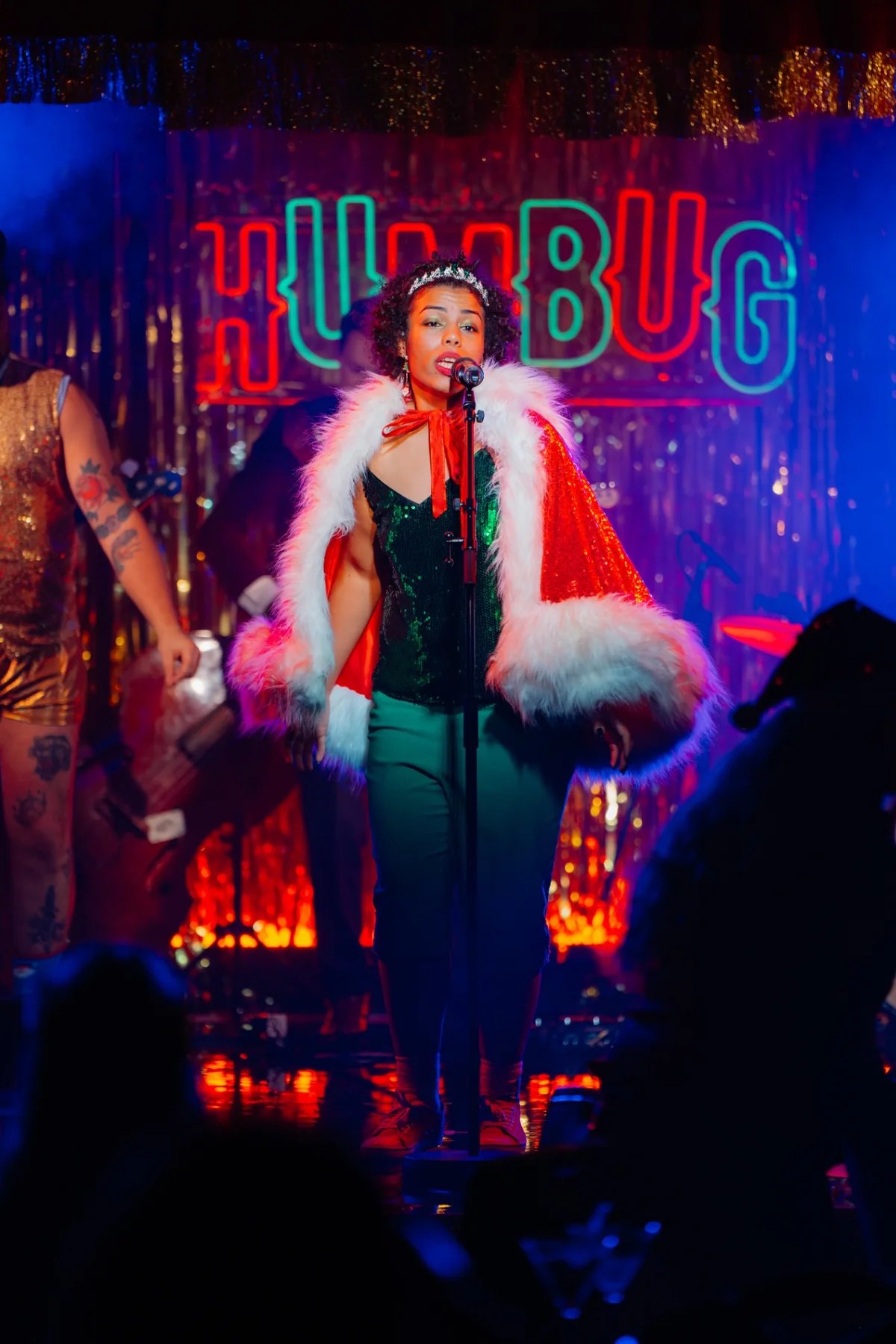Humbug performer on stage