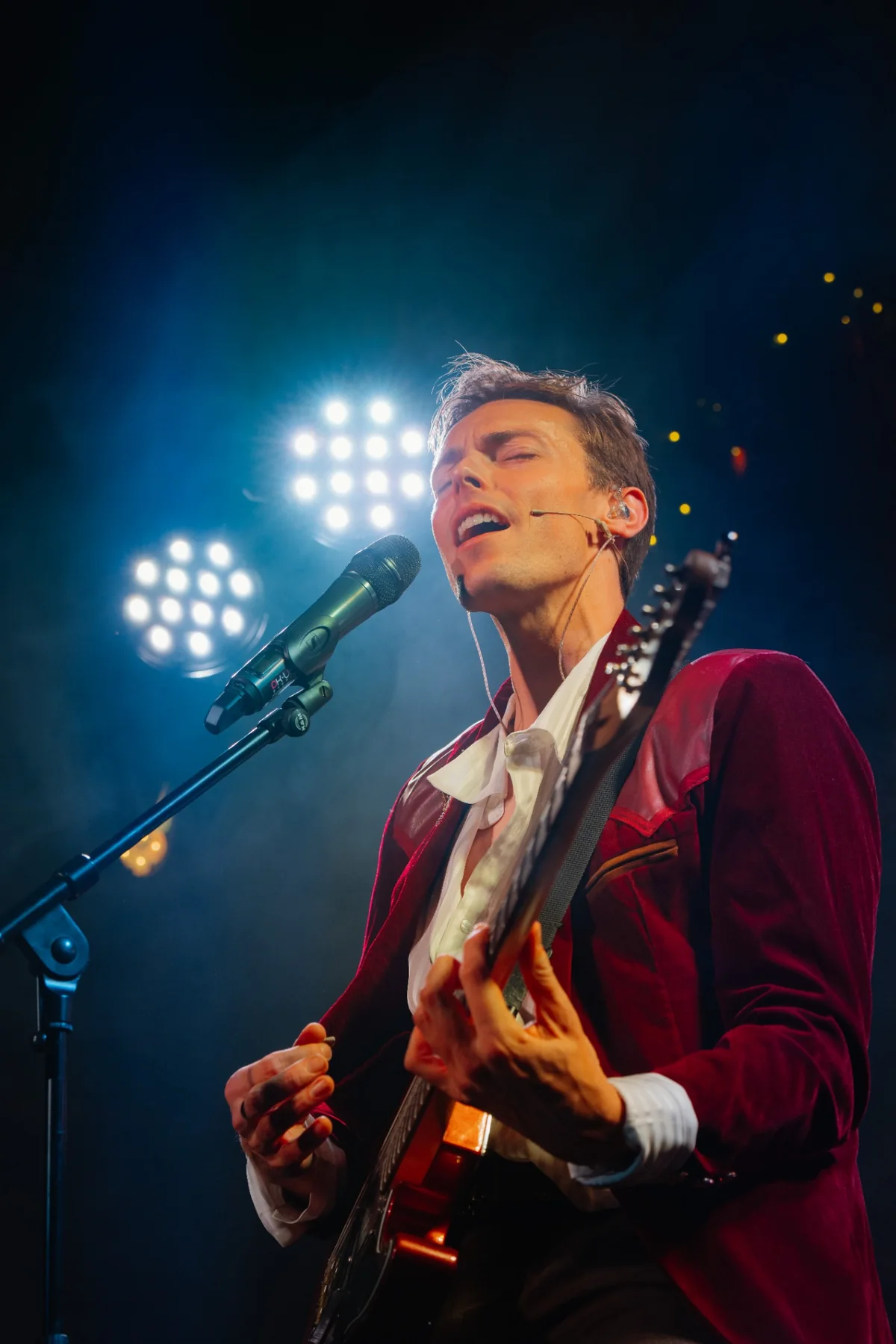Singer performing live