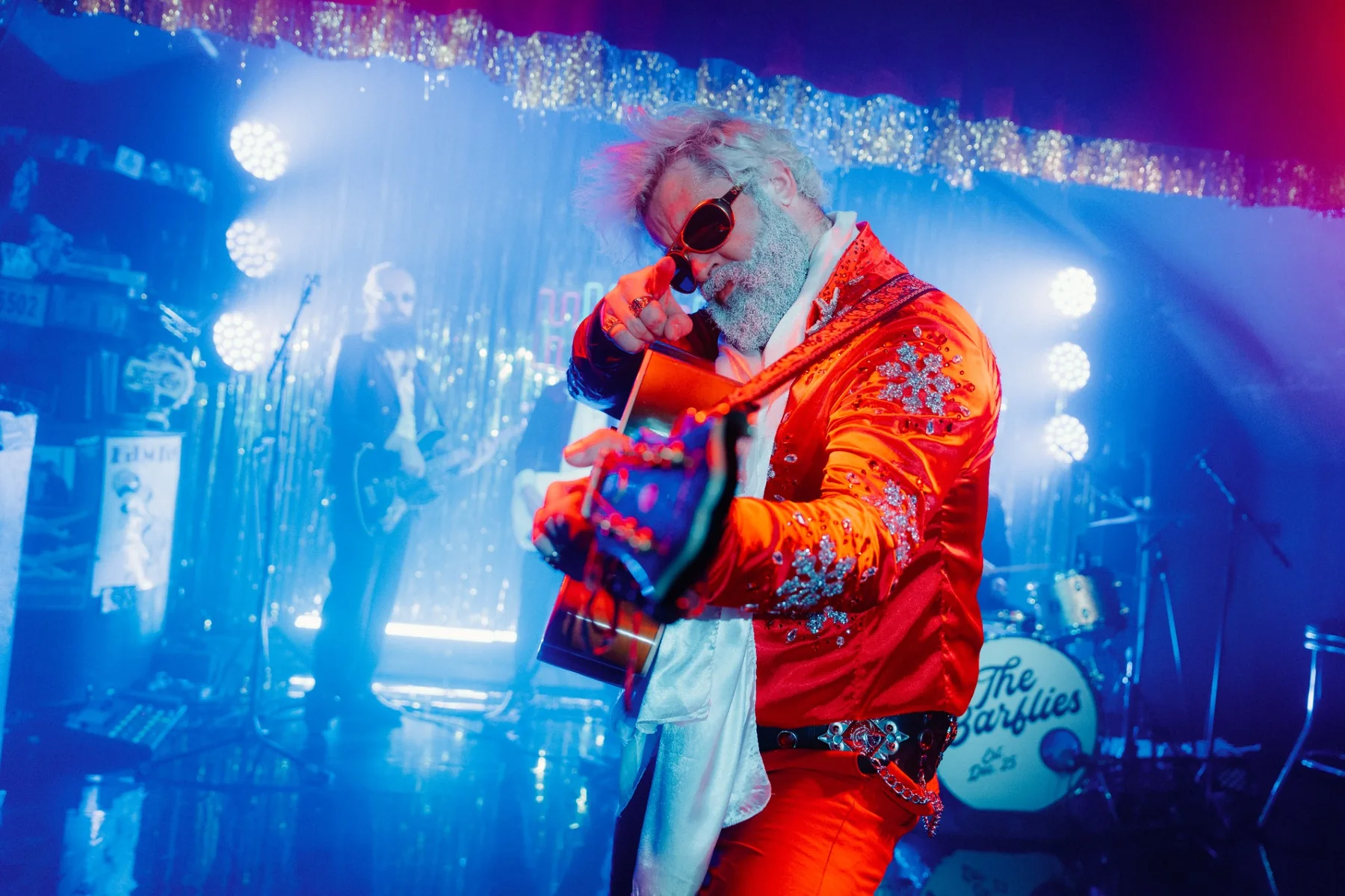 Santa playing guitar at Humbug